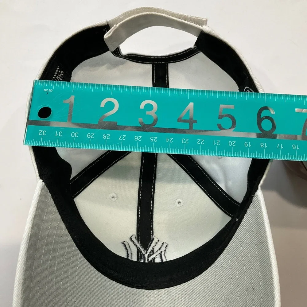 47 Brand Kids New York Yankees MLB Baseball Hat White Navy Blue Adjustable Cap